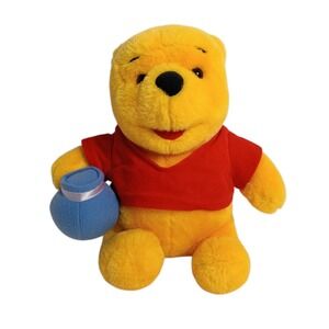 Vintage 1997 Disney Winnie The Pooh Honey Pot‎ 12" Plush Pooh Bear By Mattel